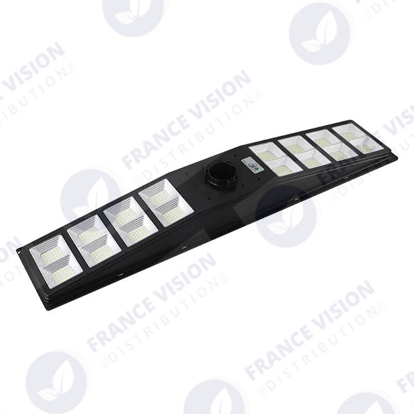 Lot de 4x Lampadaires solaires pour extérieur - Série OVNI SATELLITE - 500 Watts - Angle 240° - IP65 - 117 x 24 x 12 cm - Diamètre tube d’insertion 76/60mm - 3 Modes - Télécommande - Détecteur de mouvement - Capteur crépusculaire - 6000k