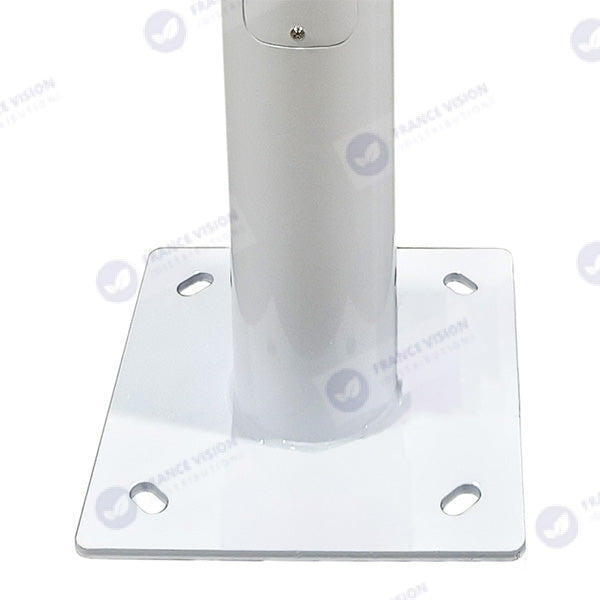 Lot de 5xMâts / Poteaux pour lampe de rue - Nouveau design - Série STANDARD V4 EVO avec TRAPPE - Vis antivol - 5 mètres - Entraxe latéral des trous 200mm -  Couleur BLANC - Finition épurée