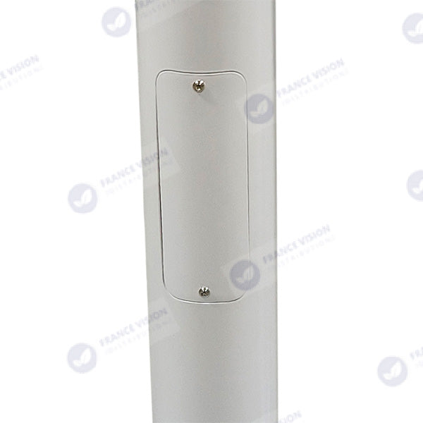 Lot de 5xMâts / Poteaux pour lampe de rue - Nouveau design - Série STANDARD V4 EVO avec TRAPPE - Vis antivol - 5 mètres - Entraxe latéral des trous 200mm -  Couleur BLANC - Finition épurée