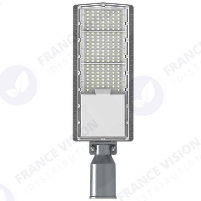 Lampe de rue filaire - Série FLEX V2 - 100 Watts - 13 000 Lumens - 130 Lumens/Watt - IP65 - IK09 - Angle 140x70° - 54 x 17 x 2 cm - 6000k – Angle rotatif ajustable - Tube d'insertion 50/60mm - Garantie 5 ans