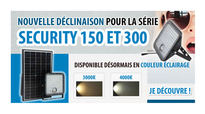 [NOUVELLE DÉCLINAISON] Projecteur LED solaire avec détecteur de mouvement - Série SECURITY