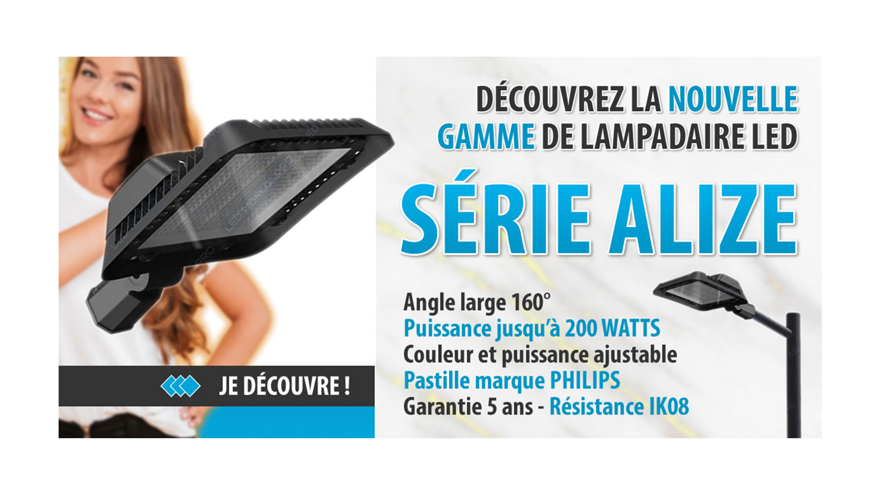 [NOUVEAU] Lampadaire LED filaire - Série ALIZE P3