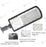Lot de 10x Lampes de rue filaires - Série FLEX ECO - 100 Watts - 12 000 Lumens - 120 Lumens/Watt - Angle 120 x 60° - IP66 - IK08 - 573 x 190 x 70mm - Tube d'insertion 50mm - 6000k