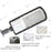 Lampe de rue filaire - Série FLEX ECO - 50 Watts - 6000 Lumens - 120 Lumens/Watt - Angle 120 x 60° - IP66 - IK08 - 493 x 170 x 70mm - Tube d'insertion 50mm - 3000k