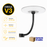 Lot de 10x Supports muraux ou de mât pour lampe – Perpendiculaire rond - CIRCLE V3 – Diamètre 76mm – Longueur 50cm – Couleur NOIR - Modèle renforcé avec antirouille