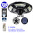 Lampe solaire pour extérieur - Série OVNI BASIC V2 - Rendu lumineux 150W - Angle 360° - IP65 - 55 x 15 cm - Tube d'insertion 60 / 76mm - Avec télécommande - Avec détecteur de mouvement - Avec capteur crépusculaire - 6000k