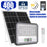 Projecteur LED solaire - Série SECURITY V2 - 400 Watts - 2100 Lumens - Angle 90° - IP65 - Lampe 26 x 21 x 5 cm - Panneau solaire MONOCRISTALLIN 39 x 23 x 2 cm - Avec détecteur de mouvement - Avec télécommande - Support ajustable - 6000k
