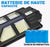Lot de 5x Lampadaires solaires extérieurs de rue / parking - Série POWER ULTRA - Rendu 200 Watts - 2000 lumens - 180° - IP65 - 46 x 36 x 8 cm - Avec capteur crépusculaire - Télécommande - Avec détecteur de mouvement - Diamètre tube d’insertion 45 mm
