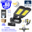 Lot de 24x Lampes LED solaires à double tête ajustable - Série MOBILE - Rendu lumineux 2x 80 Watts - Angle 160° - IP65 - 373 x 140 x 100 mm - COB LED - 3 modes - Télécommande - Détecteur de mouvement PIR – Fonction détection 0-100% - Capteur crépusculaire