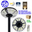 Lot de 5x Lampes solaires pour extérieur - Série OVNI CRYSTAL - 250 Watts - 1500 Lumens - Angle 360° - IP65 -  Lampe 55 x 55 x 6 cm - Tube d'insertion 60/76 mm - Panneau polycristallin 36 x 42 cm - Détecteur de mouvement - Télécommande - 3000k