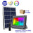 Lot de 6x Projecteurs LED solaires - Série WARRIOR RGBW (Multicolores + Blanc) - 200 Watts - Angle 120° - Lampe 31 x 24 x 7 cm - Panneau solaire 43 x 35 cm - IP67 - Avec télécommande - Avec capteur crépusculaire