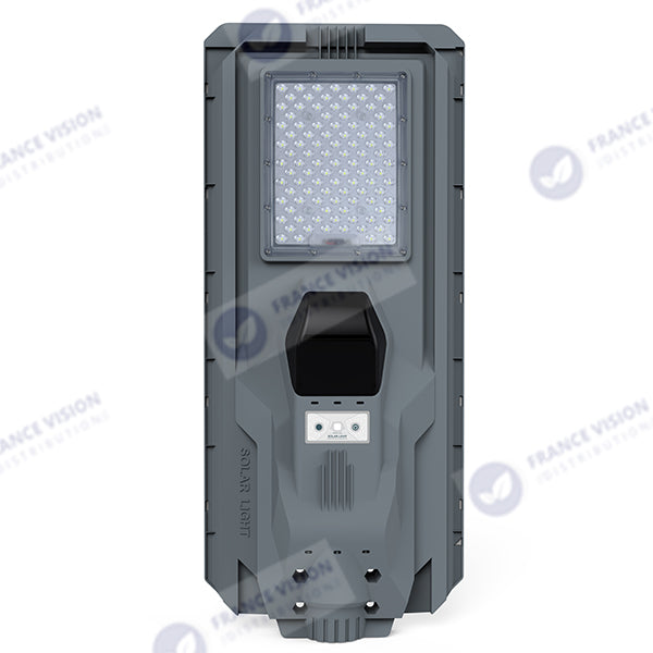 Lot de 5x Lampes de rue solaires - Série STARSHIP - Rendu lumineux 800 Watts - 2400 Lumens - Couleur 4000K - Angle 150x70° - IP65 - Dimensions 70 x 30 x 8 cm - Tube d'insertion 45mm - Avec détecteur de mouvement - Télécommande - 3 modes de fonctionnement