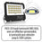 Projecteur LED solaire  Série AJUST V3 - CCT (Couleur Changeante en Température ) - Rendu lumineux 600 Watts - 3500 Lumens - 90° - IP65 - Projecteur 36 x 30 x 5 cm - Panneau MONOCRISTALLIN 39 x 36 x 2 cm - Avec télécommande - Avec capteur crépusculaire