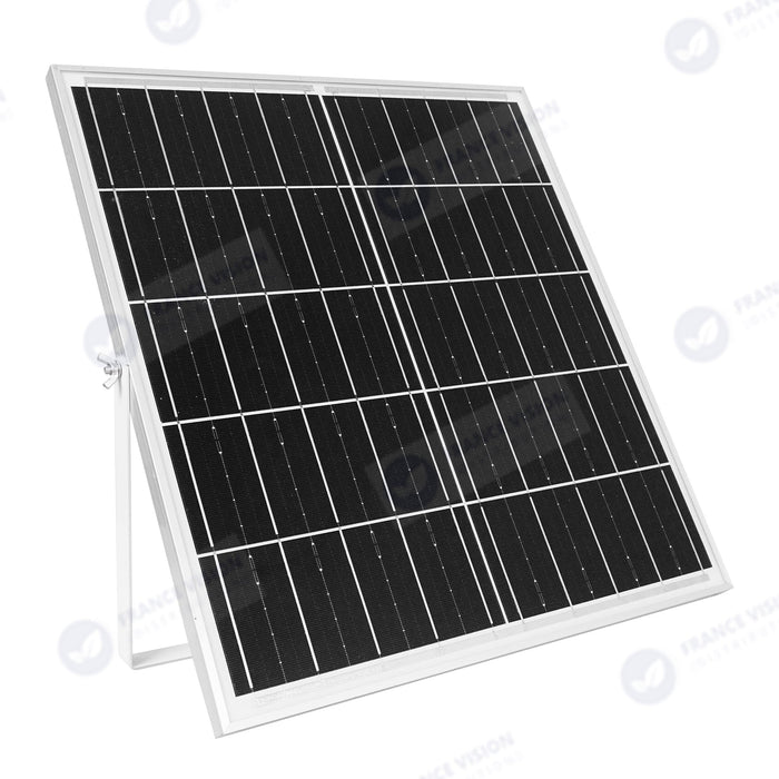 Lot de 5x Projecteurs LED solaires  Série AJUST V3 - CCT (Couleur Changeante en Température ) - Rendu lumineux 600 Watts - 3500 Lumens - 90° - IP65 - Projecteur 36 x 30 x 5 cm - Panneau MONOCRISTALLIN - Avec télécommande - Avec capteur crépusculaire