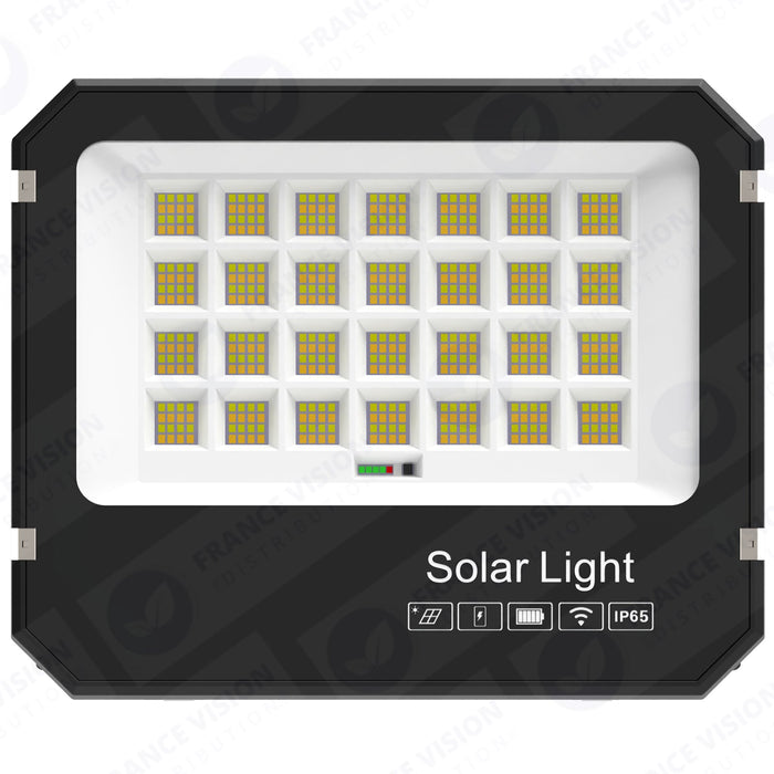 Lot de 5x Projecteurs LED solaires  Série AJUST V3 - CCT (Couleur Changeante en Température ) - Rendu lumineux 600 Watts - 3500 Lumens - 90° - IP65 - Projecteur 36 x 30 x 5 cm - Panneau MONOCRISTALLIN - Avec télécommande - Avec capteur crépusculaire
