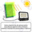 Lot de 5x Projecteurs LED solaires  Série AJUST V3 - CCT (Couleur Changeante en Température ) - Rendu lumineux 400 Watts - 2100 Lumens - 90° - IP65 - Projecteur 31 x 26 x 5 cm - Panneau MONOCRISTALLIN - Avec télécommande - Avec capteur crépusculaire