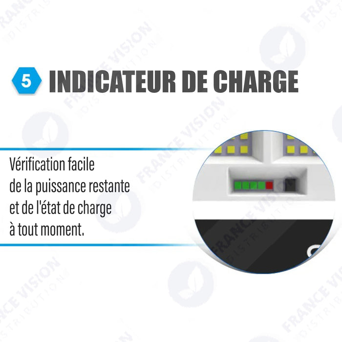Projecteur LED solaire  Série AJUST V3 - CCT (Couleur Changeante en Température ) - Rendu lumineux 600 Watts - 3500 Lumens - 90° - IP65 - Projecteur 36 x 30 x 5 cm - Panneau MONOCRISTALLIN 39 x 36 x 2 cm - Avec télécommande - Avec capteur crépusculaire