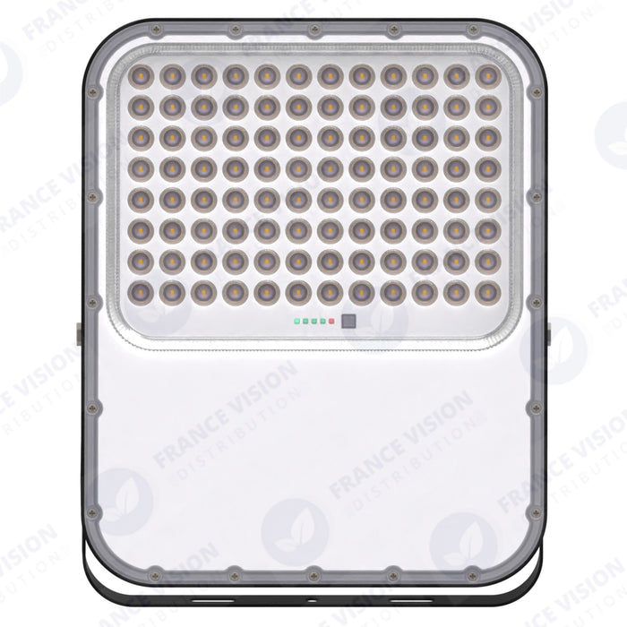 Lot de 5x Projecteurs LED solaires - Série BIG BOY V3 - 700 Watts - 4200 Lumens - 90° - IP65 - Lampe 33 x 28 x 5 cm - Panneau solaire MONOCRISTALLIN FULL BLACK 39 x 43 x 2 cm - Télécommande - 4000k - Structure ALUMINIUM