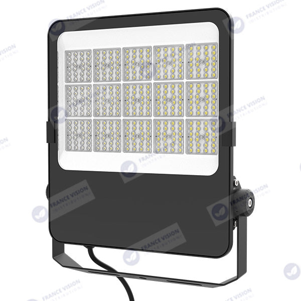 Projecteur LED filaire CCT (Couleur Changeante en Température) - Série CITY PLUS EVO V2 - Modèle 9 en 1 - Puissance ajustable 100 / 150 / 200 Watts - 140 Lumens/Watt - Angle 90° - 41 x 36 x 5 cm - IP66 - IK08 - Câble 1 mètre - Garantie 5 ans