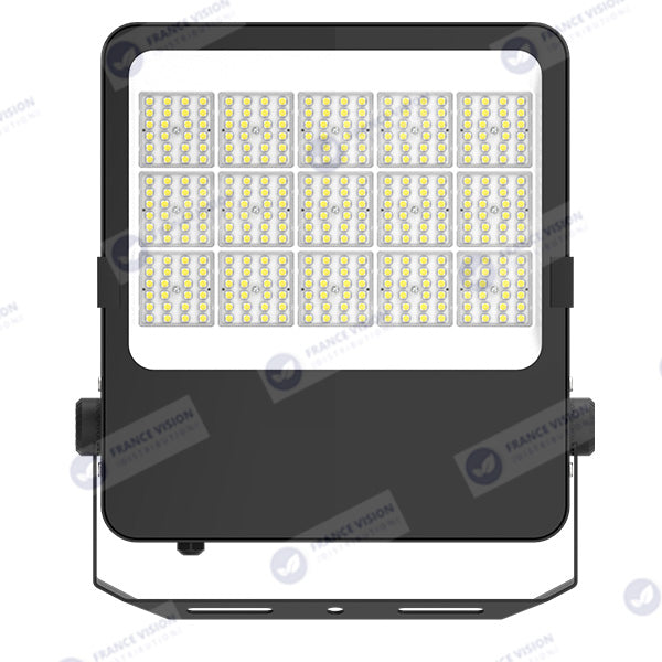 Projecteur LED filaire CCT (Couleur Changeante en Température) - Série CITY PLUS EVO V2 - Modèle 9 en 1 - Puissance ajustable 100 / 150 / 200 Watts - 140 Lumens/Watt - Angle 90° - 41 x 36 x 5 cm - IP66 - IK08 - Câble 1 mètre - Garantie 5 ans