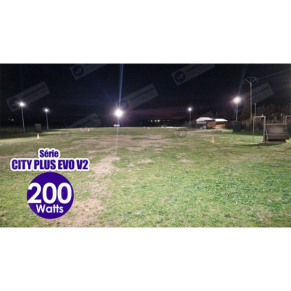 Projecteur LED filaire CCT (Couleur Changeante en Température) - Série CITY PLUS EVO V2 - Modèle 9 en 1 - Puissance ajustable 100 / 150 / 200 Watts - 140 Lumens/Watt - Angle 90° - 41 x 36 x 5 cm - IP66 - IK08 - Câble 1 mètre - Garantie 5 ans