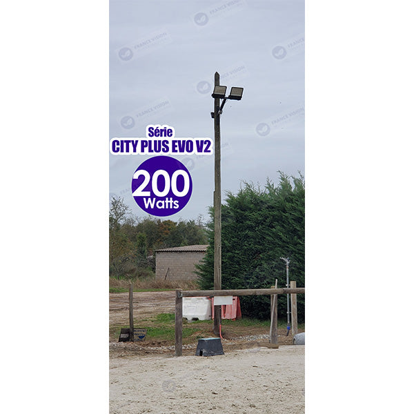 Projecteur LED filaire CCT (Couleur Changeante en Température) - Série CITY PLUS EVO V2 - Modèle 9 en 1 - Puissance ajustable 20 / 30 / 50 Watts - 140 Lumens/Watt - Angle 90° - 25 x 21 x 4 cm - IP66 - IK08 - Câble 1 mètre - Garantie 5 ans