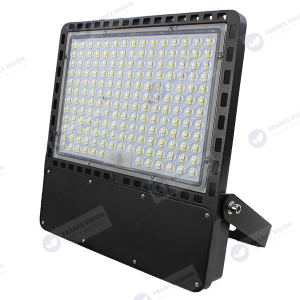Lot de 4 Projecteurs LED filaires CCT - Série CITY PLUS ULTRA V2 - Puissance ajustable 200 / 300 / 400 Watts - Jusqu'à 68 000 Lumens - 170 Lumens/Watt - Angle 150*80° - IP66 - IK08 - 46 x 41 x 6 cm - Support ajustable 270° - Câble 50cm - Garantie 5 ans