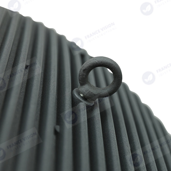 Lot de 10x Lampes industrielles Driverless - UFO - Série DIAMANT V2 - 150 Watts - 15 000 Lumens - 100 Lumens/Watt - Angle 90° - IP65 - 260 x 34 cm - 4500k - Protectionà l'impact IK08 - Câble 30cm
