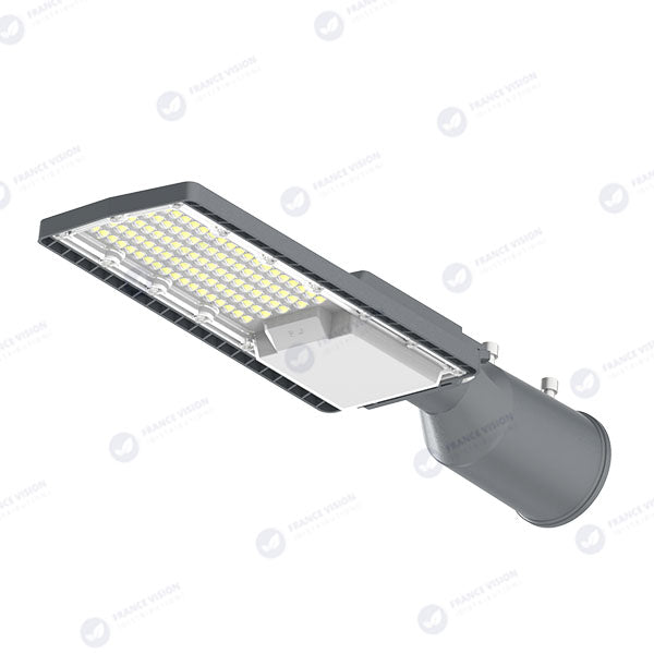 Lampe de rue filaire - Série FLEX V2 - 50 Watts - 6 500 Lumens - 130 Lumens/Watt - IP65 - IK09 - Angle 140x70° - 46 x 12 x 2 cm - 3000k – Angle rotatif ajustable - Tube d'insertion 50/60mm - Garantie 5 ans