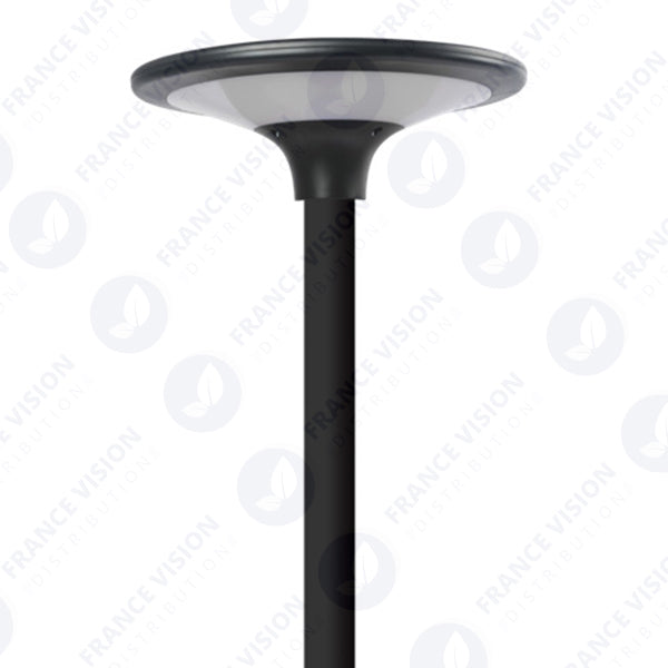 Lampe solaire - Série OVNI SUN FLOWER 300 - Rendu lumineux 300 Watts - 2300 lumens - Diamètre tube d'insertion 60 mm - 3000k - Capteur crépusculaire - Mode automatique - Panneau monocristallin - Gestion de l’éclairage intelligent