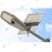 Lot de 3x Lampes de rue solaire - Série INTERSTELLAR ULTRA - 400 Watts - 3100 Lumens - Angle 150x70° - IP65 - Lampe 62 x 30 x 8 cm - Controleur intelligent - Avec télecommande - Capteur PIR - 6000k - Support inclus - Capteur crépusculaire