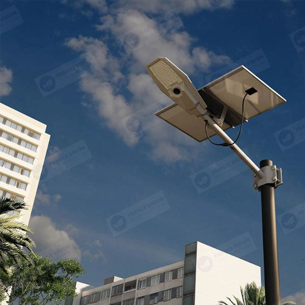 Palette de 24x Lampes de rue solaire - Série INTERSTELLAR ULTRA - 600 Watts - 3600 Lumens - Angle 150x70° - IP65 - Lampe 62 x 30 x 8 cm - Controleur intelligent - Avec télecommande - Capteur PIR - 3000k - Support inclus - Capteur crépusculaire