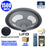 Lot de 4x Lampes solaires pour extérieur - Série OVNI FUTUR V2 - 1500 Watts - 3200 Lumens - Angle 360° - IP65 - 61 x 19 cm - Tube d'insertion 76 mm - Structure en aluminium - Capteur crépusculaire - Télécommande multifonctions - 4000k