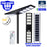 Lampadaire solaire pour extérieur - Série OVNI SATELLITE - 500 Watts - Angle 240° - IP65 - 117 x 24 x 12 cm - Diamètre tube d’insertion 76/60mm - 3 Modes - Télécommande - Détecteur de mouvement - Capteur crépusculaire - 3000k