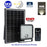 Projecteur LED solaire - Série SECURITY V1 - Rendu lumineux 300 Watts - 4800 lumens - Angle 120° x 60° - IP65 - 4000k - Lampe 20 x 19 x 5 cm - Panneau solaire monocristallin ajustable 35 x 24 x 2 cm - Détecteur PIR - Télécommande