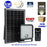 Lot / Carton de 8x Projecteurs LED solaires - Série SECURITY V1 - Rendu lumineux 150 Watts - 1500 lumens - Angle 120° x 60° - IP65 -  4000k - Lampe 14 x 15 x 3 cm - Panneau solaire monocristallin ajustable 22 x 18 x 2 cm - Détecteur PIR - Télécommande