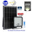Projecteur LED solaire - Série SECURITY V1 - Rendu lumineux 150 Watts - 1500 lumens - Angle 120° x 60° - IP65 - 4000k - Lampe 14 x 15 x 3 cm - Panneau solaire monocristallin ajustable 22 x 18 x 2 cm - Détecteur Infrarouge - Télécommande