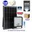 Lot / Carton de 8x Projecteurs LED solaires - Série SECURITY V1 - Rendu lumineux 150 Watts - 1500 lumens - Angle 120° x 60° - IP65 - 6000k - Lampe 14 x 15 x 3 cm - Panneau solaire monocristallin ajustable 22 x 18 x 2 cm - Détecteur PIR - Télécommande