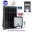 Projecteur LED solaire - Série SECURITY V1 - Rendu lumineux 150 Watts - 1500 lumens - Angle 120° x 60° - IP65 - 6000k - Lampe 14 x 15 x 3 cm - Panneau solaire monocristallin ajustable 22 x 18 x 2 cm - Détecteur Infrarouge - Télécommande