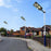 Lampadaire solaire extérieur de rue / parking - Série POWER ULTRA - Rendu 200 Watts - 2000 lumens - 180° - IP65 - 46 x 36 x 8 cm - Avec capteur crépusculaire - Télécommande - Avec détecteur de mouvement - Diamètre tube d’insertion 45 mm