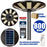 Lot de 4x Lampes solaires pour extérieur - Série OVNI - Version HERCULE 800 - 2700 Lumens - Angle 360° - Lampe 745 x 135 mm - Panneau 625 x 345 mm - Diamètre tube d'insertion  60 - 76 mm - Détecteur PIR – Capteur crépusculaire - Télécommande - 6000k
