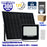 Lot de 2x Projecteurs LED solaires - Série SECURITY ULTRA - 300 Watts - 1500 Lumens - Angle 120° - IP65 - Lampe 24 x 23 x 5 cm - Panneau solaire MONOCRISTALLIN 38 x 24 x 2 cm - Télécommande - 6500k - Mode de détection sans veille (0-100% - 1 minute)