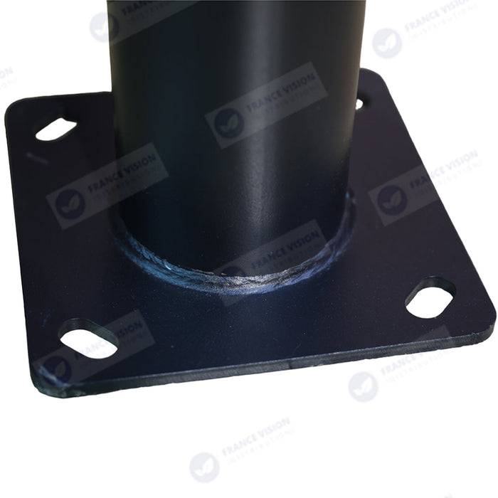 Mât / Poteau pour lampe de rue - Nouveau design - Série STANDARD V3 EVO - 5 mètres - Entraxe latéral des trous 200mm - Couleur Noir MAT - Finition épurée