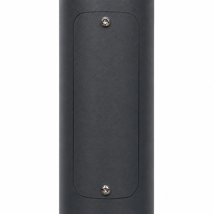 Lot de 5x Mâts / Poteaux pour lampe de rue - Nouveau design - Série STANDARD V4 EVO avec TRAPPE - Vis antivol - 3 mètres - Entraxe latéral des trous 200mm - Couleur Gris foncé - RAL 7016 - Finition épurée