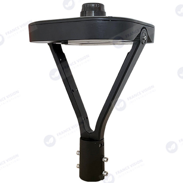 Lampe de jardin et parking filaire CCT (3000k/4000k/6500k) - Série OVALI V3 - 50 Watts - 8350 Lumens - 167 Lumens/watt - IK08 - IP66 - 120° ajustable - 44 x 30 x 30 cm - Tube d’insertion 48 / 60mm - Garantie 5 ans
