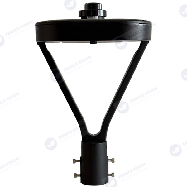 Lampe de jardin et parking filaire CCT (3000k/4000k/6500k) - Série OVALI V3 - 50 Watts - 8350 Lumens - 167 Lumens/watt - IK08 - IP66 - 120° ajustable - 44 x 30 x 30 cm - Tube d’insertion 48 / 60mm - Garantie 5 ans