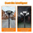 Lot de 5x Lampes solaires pour extérieur - Série OVNI BASIC V2 - Rendu lumineux 150W - Angle 360° - IP65 - 55 x 15 cm - Tube d'insertion 60 / 76mm - Avec télécommande - Avec détecteur de mouvement - Avec capteur crépusculaire - 6000k