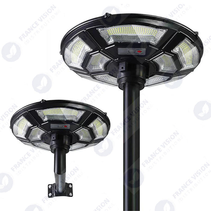 Lot de 5x Lampes solaires pour extérieur - Série OVNI BASIC V2 - Rendu lumineux 150W - Angle 360° - IP65 - 55 x 15 cm - Tube d'insertion 60 / 76mm - Avec télécommande - Avec détecteur de mouvement - Avec capteur crépusculaire - 6000k
