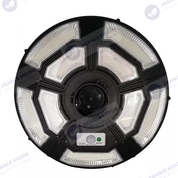 Lot de 5x Lampes solaires pour extérieur - Série OVNI BASIC V2 - Rendu lumineux 150W - Angle 360° - IP65 - 55 x 15 cm - Tube d'insertion 60 / 76mm - Avec télécommande - Avec détecteur de mouvement - Avec capteur crépusculaire - 6000k