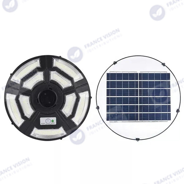 Lot de 5x Lampes solaires pour extérieur - Série OVNI BASIC V2 - Rendu lumineux 150W - Angle 360° - IP65 - 55 x 15 cm - Tube d'insertion 60 / 76mm - Avec télécommande - Avec détecteur de mouvement - Avec capteur crépusculaire - 6000k